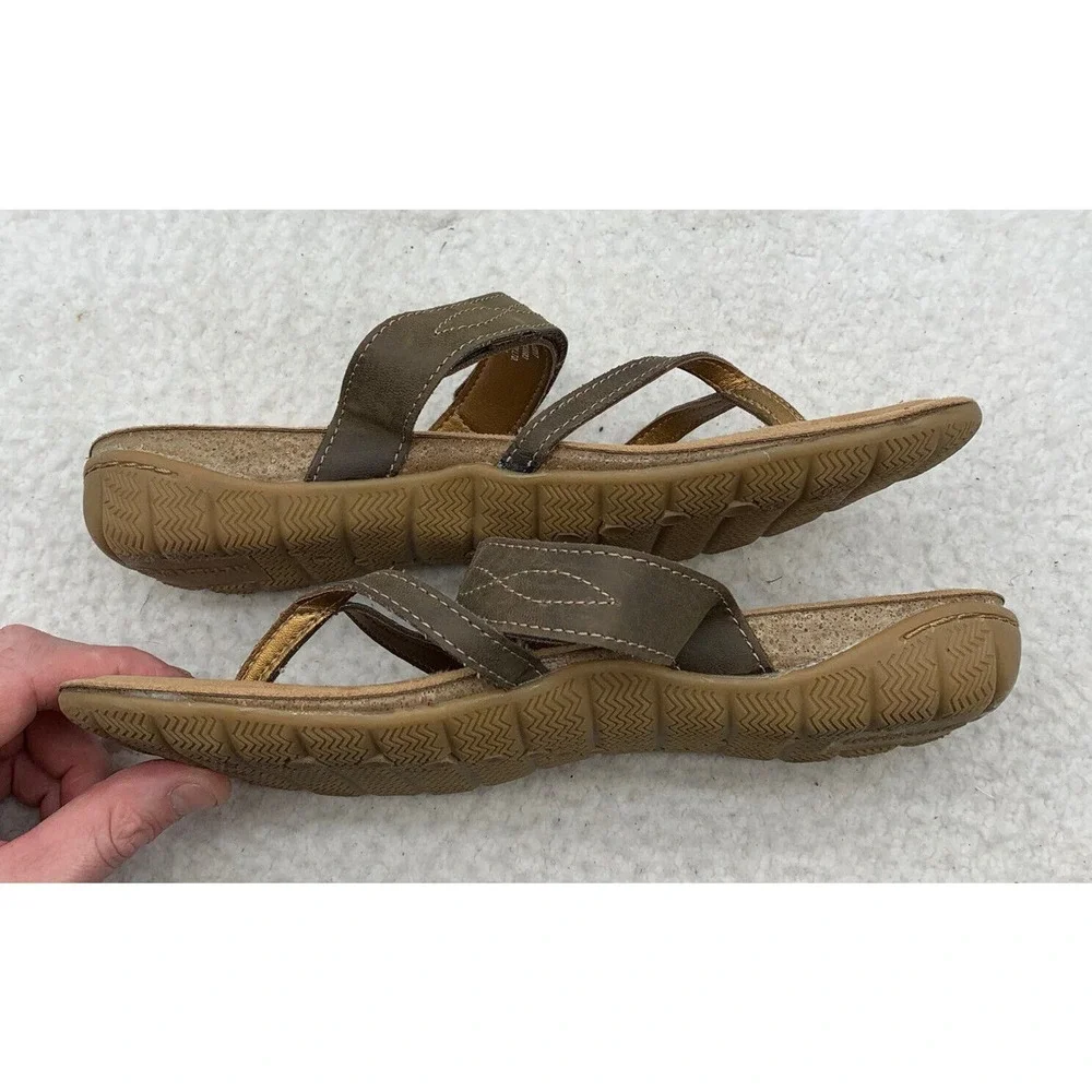 Magellan Outdoors Sandals Womens 11‎ Strappy Flip Flop Thong Tan Brown Summer